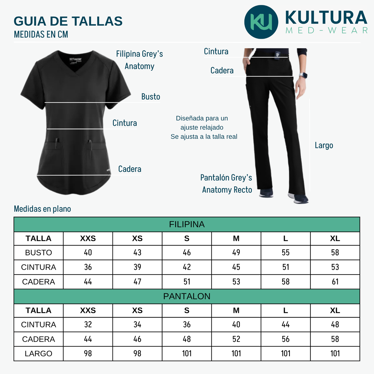Uniforme Grey's Anatomy Evolve Tuck In Top Recto