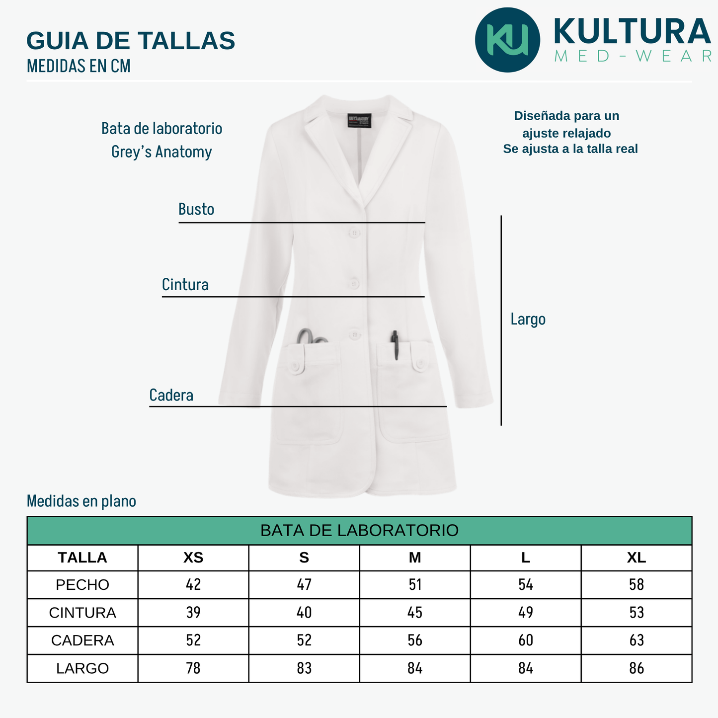 Bata De Laboratorio Grey's Anatomy 7446-Hannah