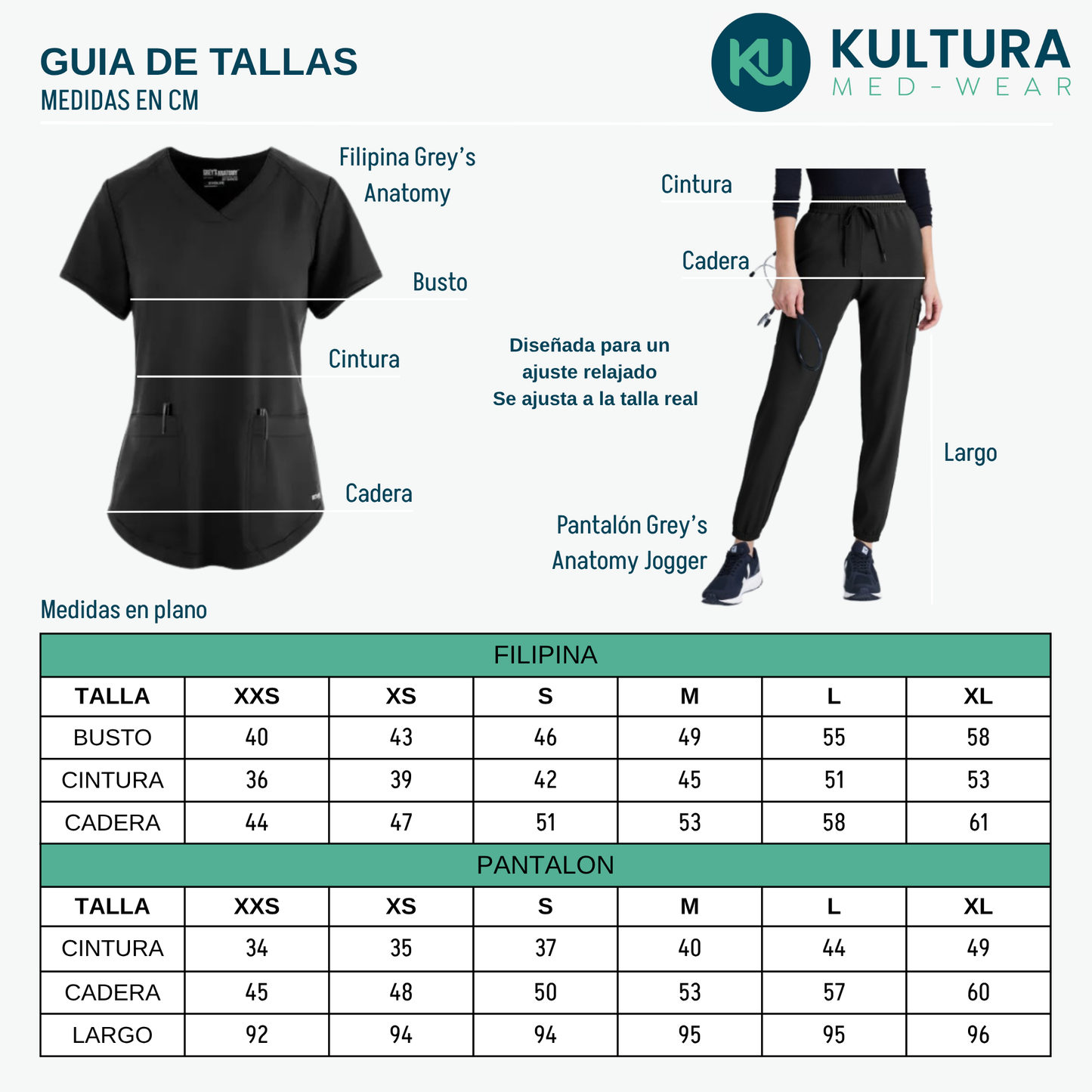 Uniforme Grey's Anatomy Evolve Tuck In Top Jogger