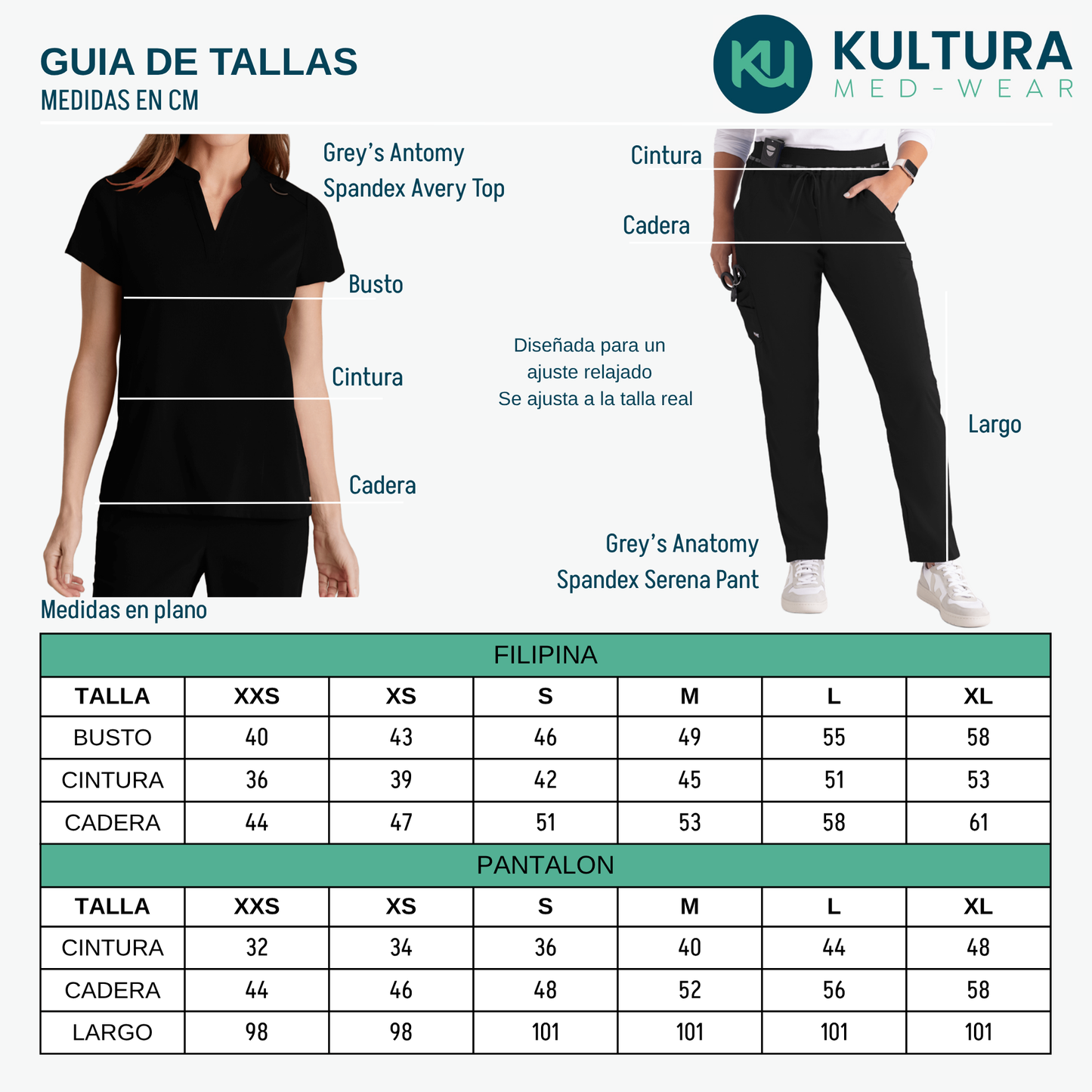 Uniforme Grey's Anatomy Spandex Stretch Grst230-Grsp526
