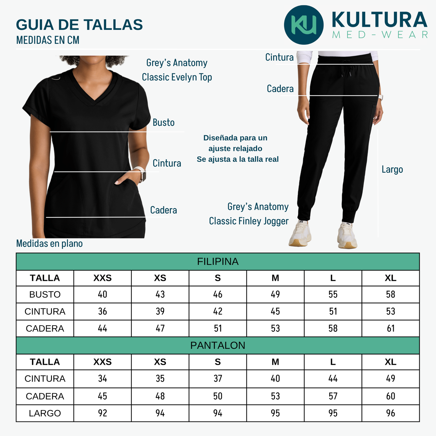 Uniforme Médico Grey's Anatomy Classic Evelyn Top