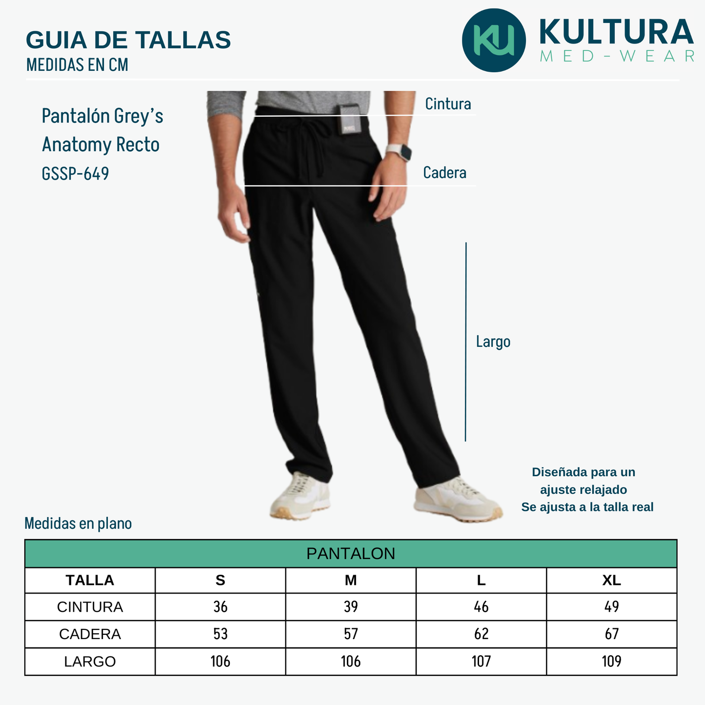 Pantalón Grey's Anatomy Evolve Recto